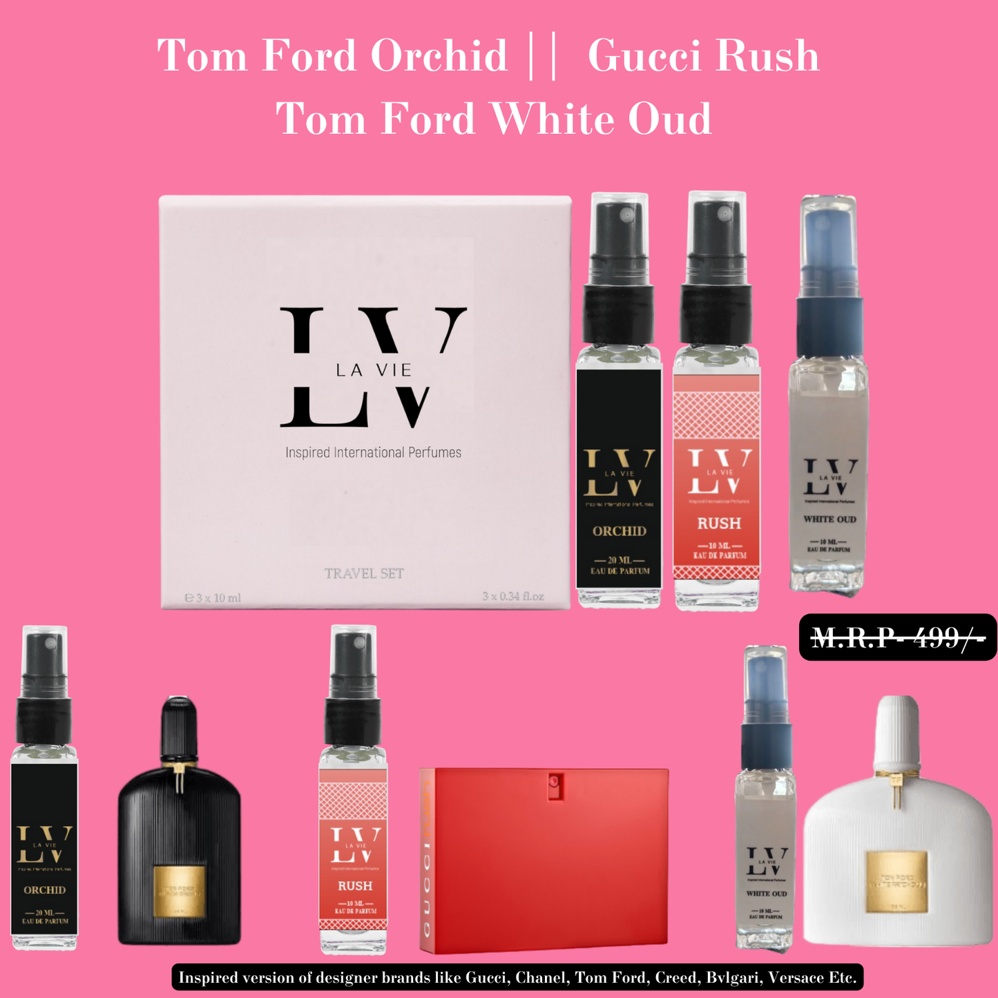 Trial Pack Of - ORCHID, RUSH and WHITE OUD